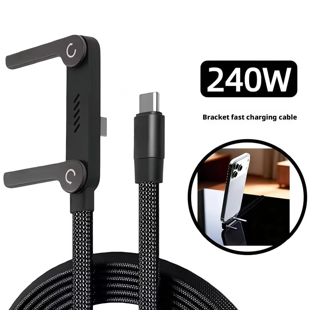 New 240W Fast Charging Foldable Phone Holder Data Cable 6