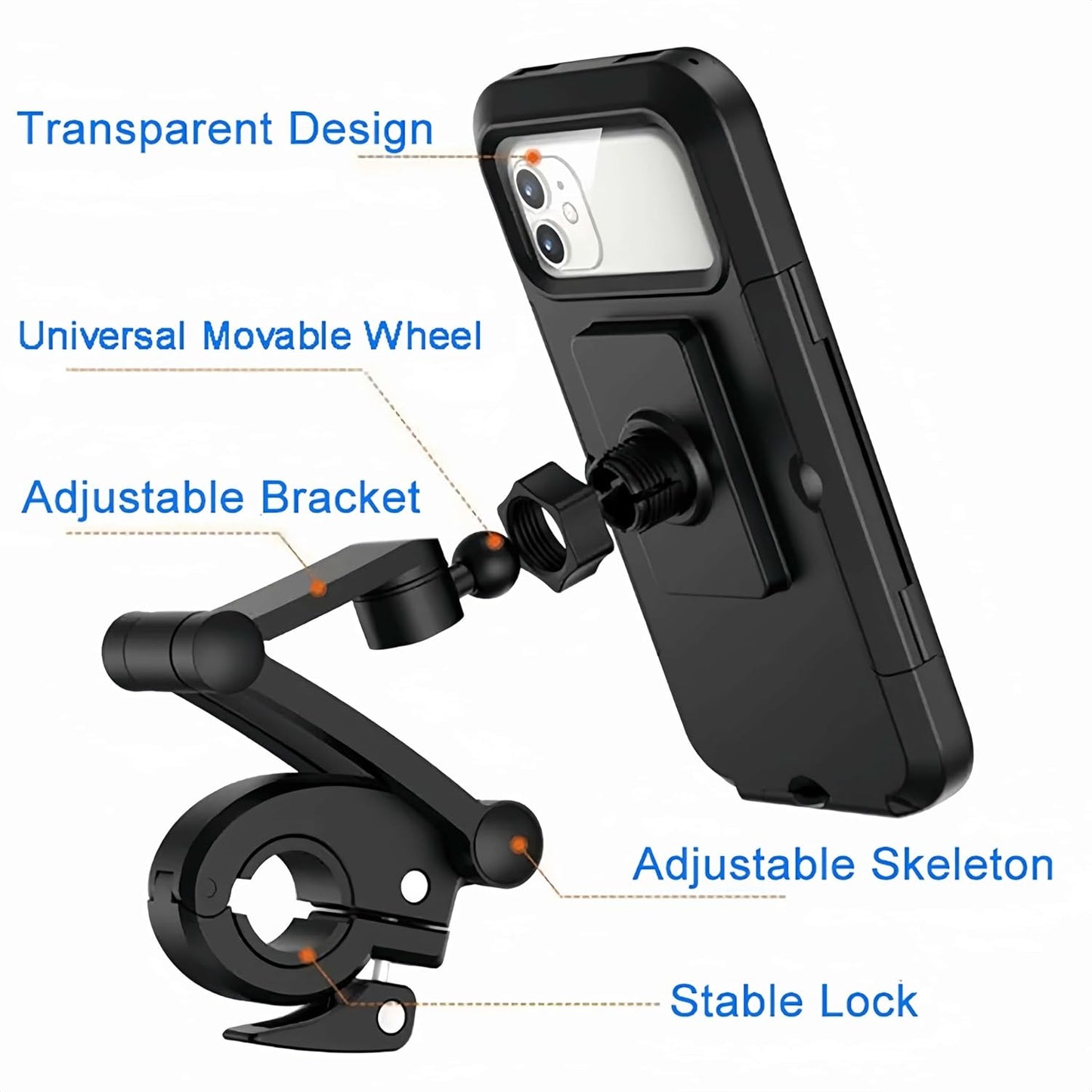 Waterproof Motorcycle Phone Mount Holder 9