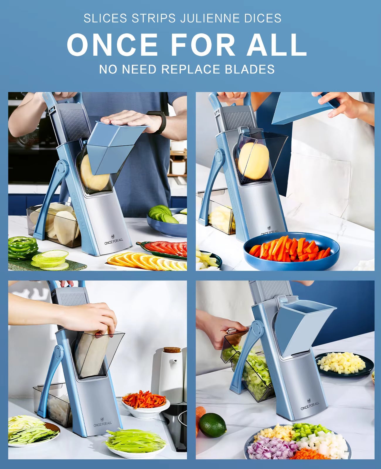 Multifunctional Safe Hand Mandoline Slicer 3