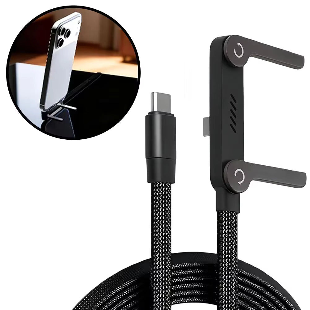 New 240W Fast Charging Foldable Phone Holder Data Cable 5