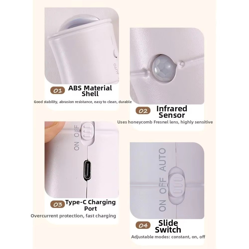 Human Body Detection Night Light Automatic Sensing 7 Color Wall Lamp 5