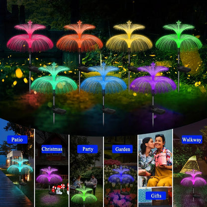 Solar Powered 7 Color Changing Jellyfish Stake Light 6