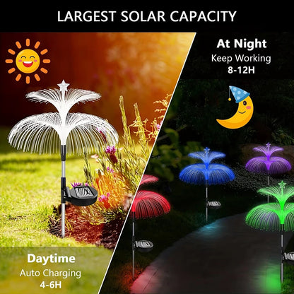 Solar Powered 7 Color Changing Jellyfish Stake Light 3