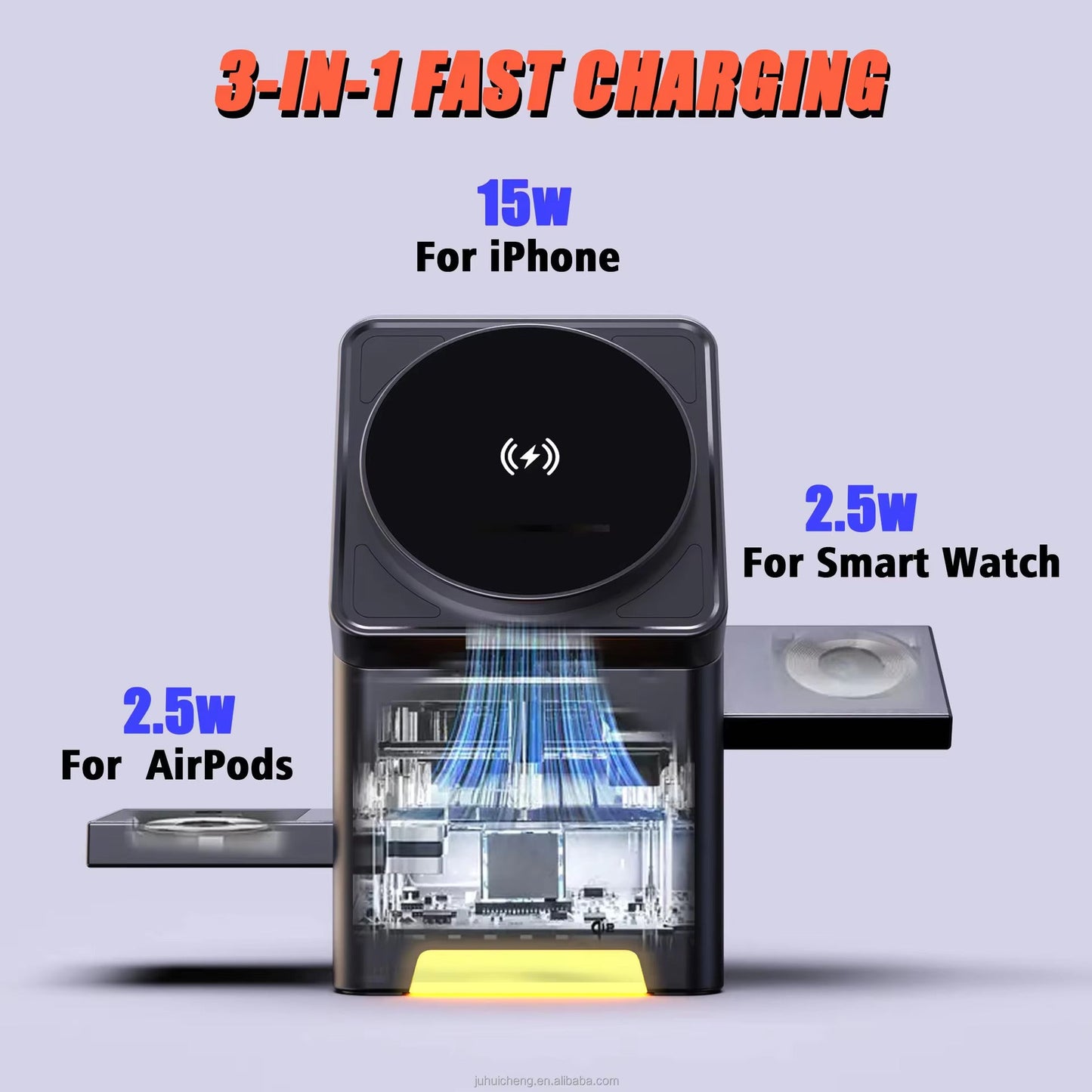 3-in-1 Foldable Magnetic Wireless Charging Station 5
