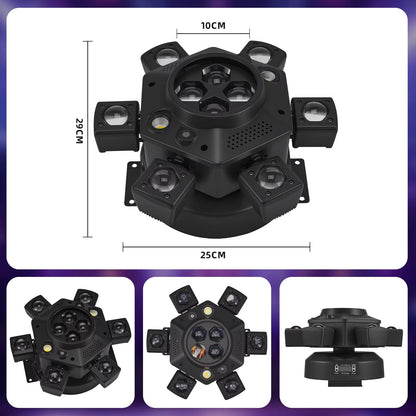 Moving Head Disco Lighting 6 Arms RGBW LED Strobe Lighs 4