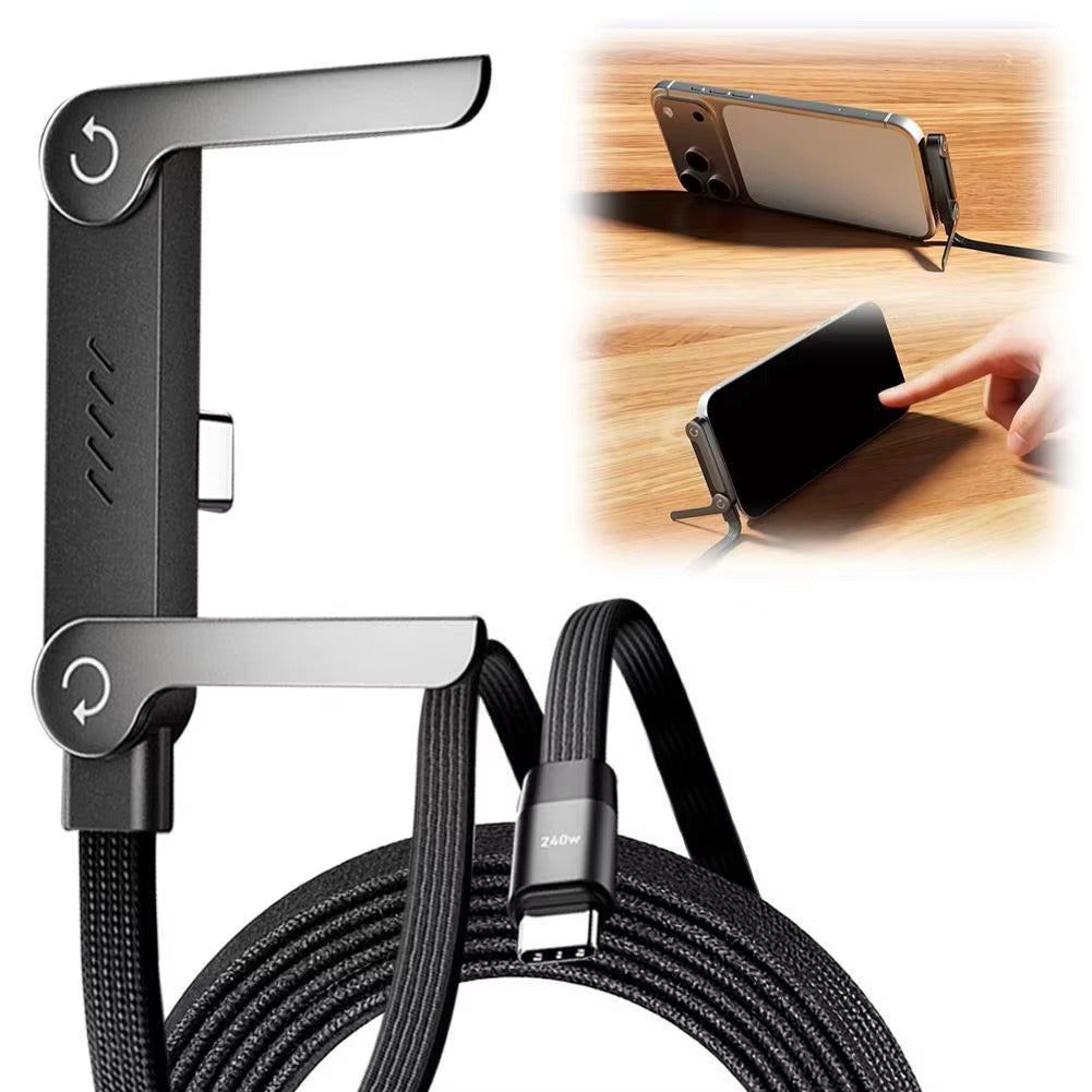 New 240W Fast Charging Foldable Phone Holder Data Cable 3