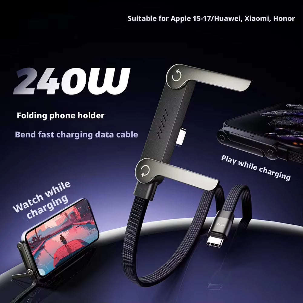 New 240W Fast Charging Foldable Phone Holder Data Cable 1