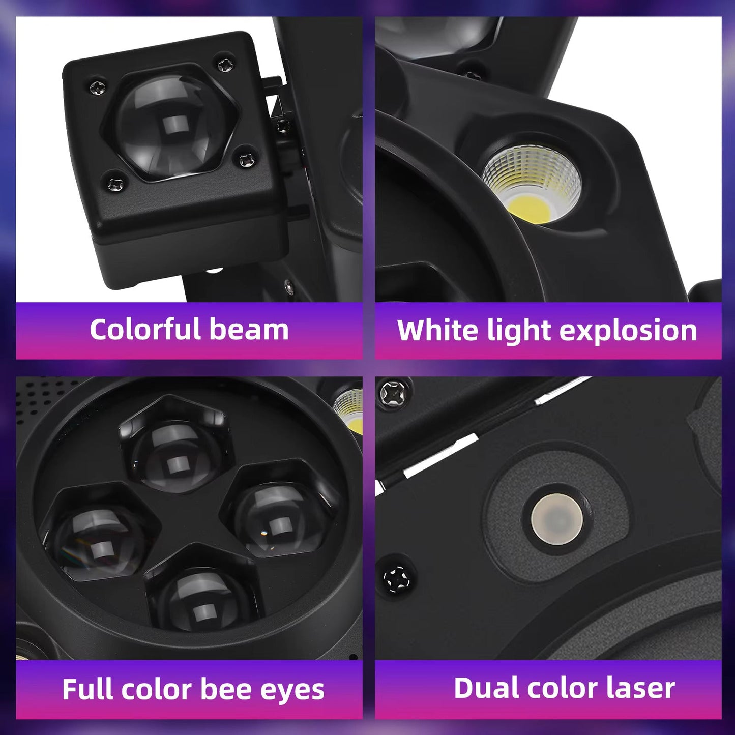 Moving Head Disco Lighting 6 Arms RGBW LED Strobe Lighs 3