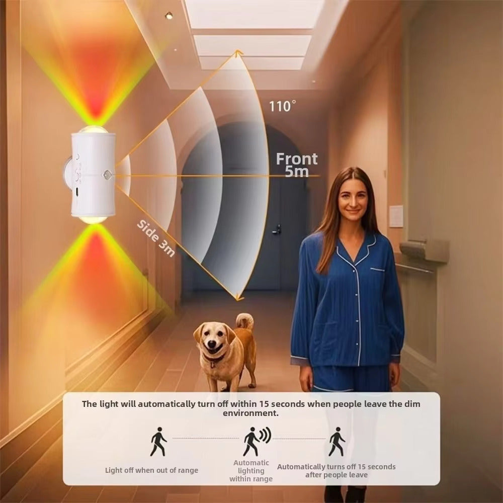 Human Body Detection Night Light Automatic Sensing 7 Color Wall Lamp 6