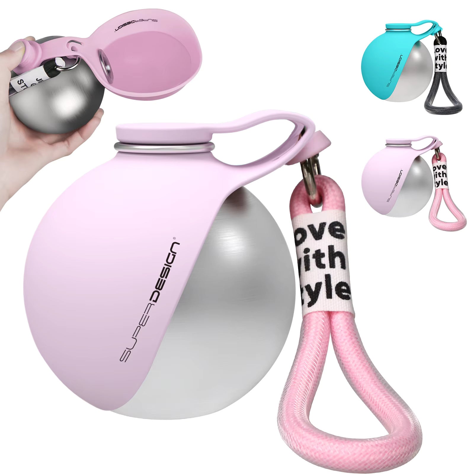 2-in-1 Portable Dog Water Bottle for Small Dogs - Leak-Proof 1